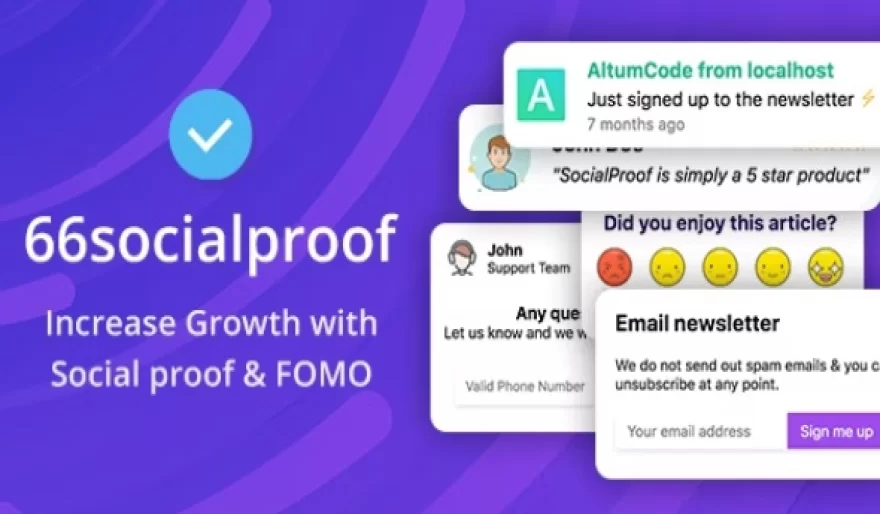 66socialproof v35.0.0 - Social Proof & FOMO Widgets Notifications (SAAS) - nulled