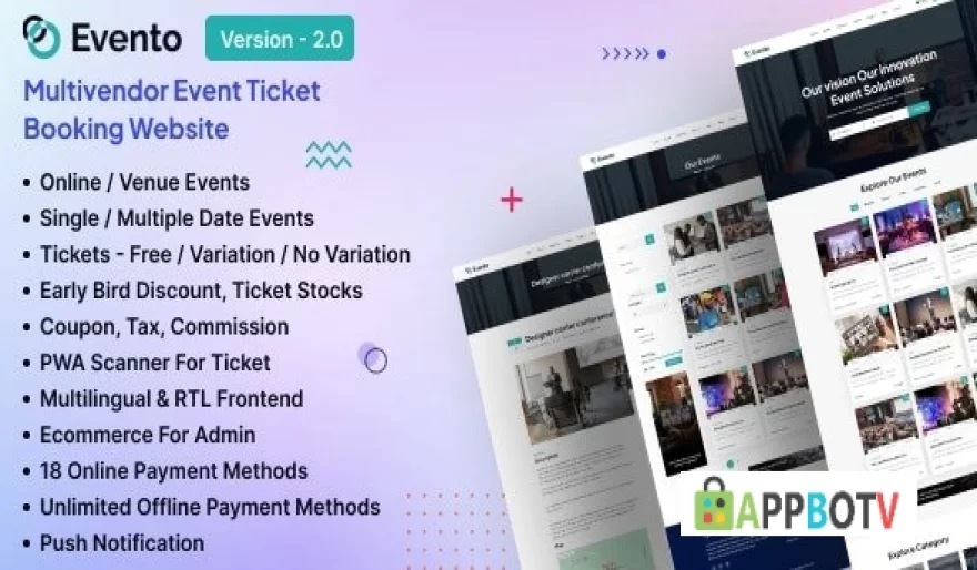 Evento v2.0 - Multivendor Event Ticket Booking Website - nulled